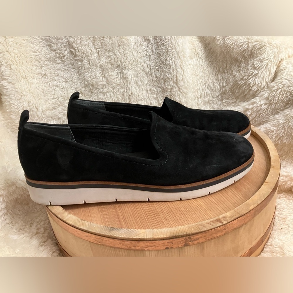 Caslon Hadley Black Suede Leather Loafer Slip-on Shoes Size 11 - Picture 4 of 9